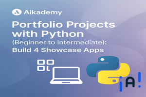 Portfolio Projects with Python (Beginner to Intermediate): Build 4 Showcase Apps banner