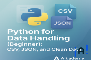 Python for Data Handling (Beginner): CSV, JSON, and Clean Data banner